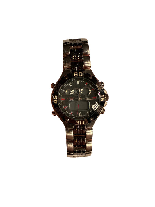 U.S. Polo Assn. Sport Men's US8208EXL Analog-Digital Silver-Tone and Gunmetal Watch