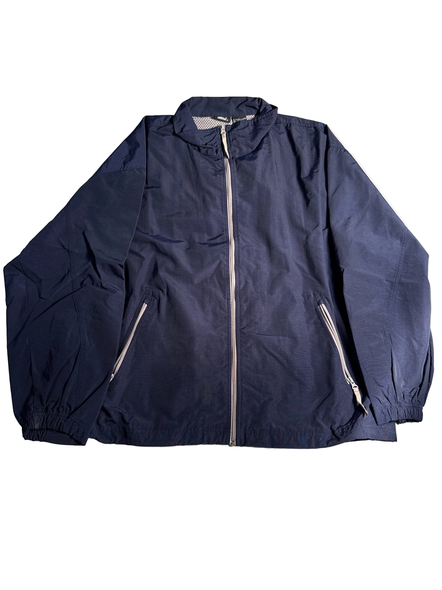 Vintage Starter Full Zip Windbreaker Jacket Navy Blue Men's Size XL Lined