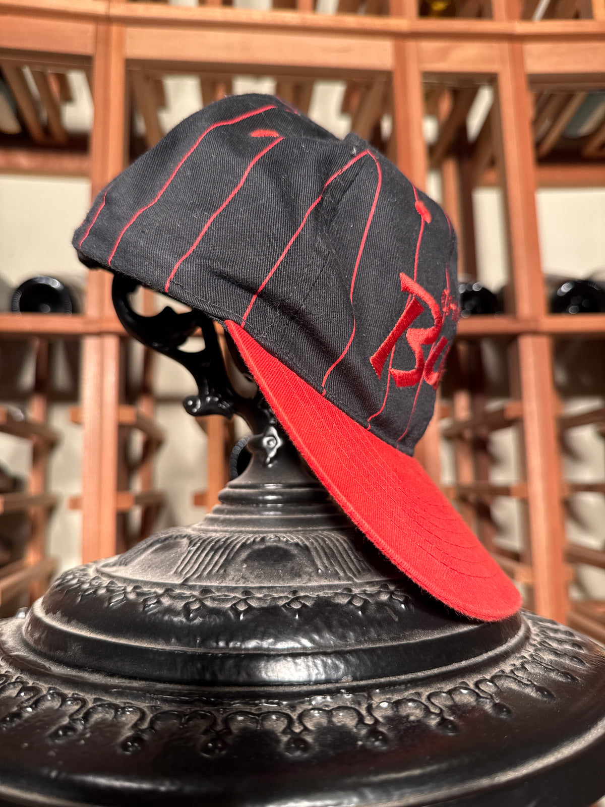 RARE Vintage 90s Chicago Bulls Pinstripe Sports Specialties Script Snapback Hat