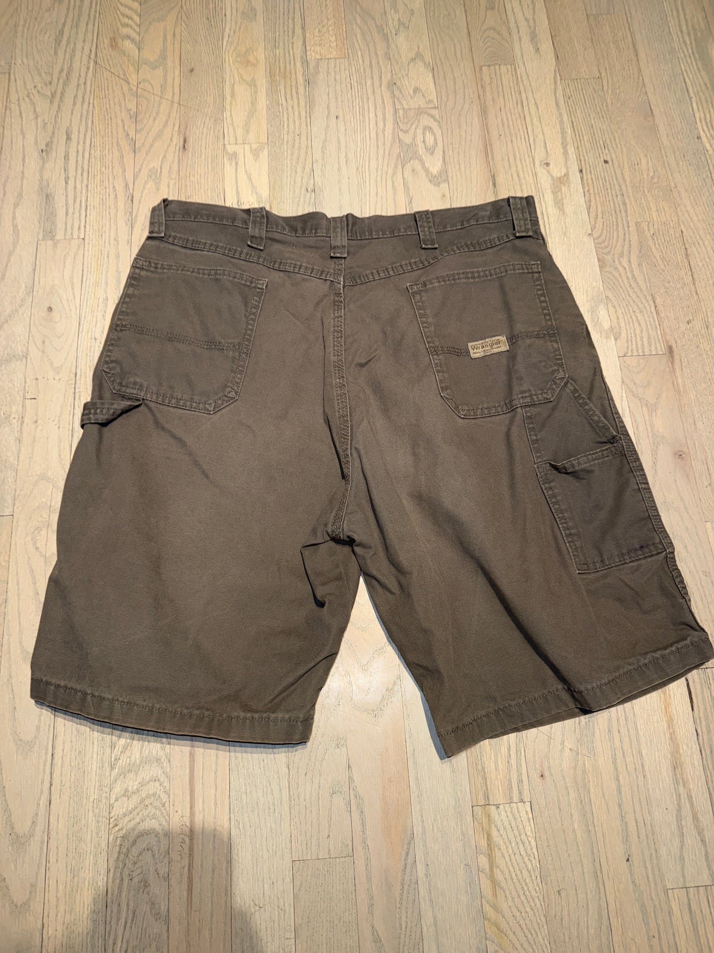 Grey Wash Wrangler Jorts