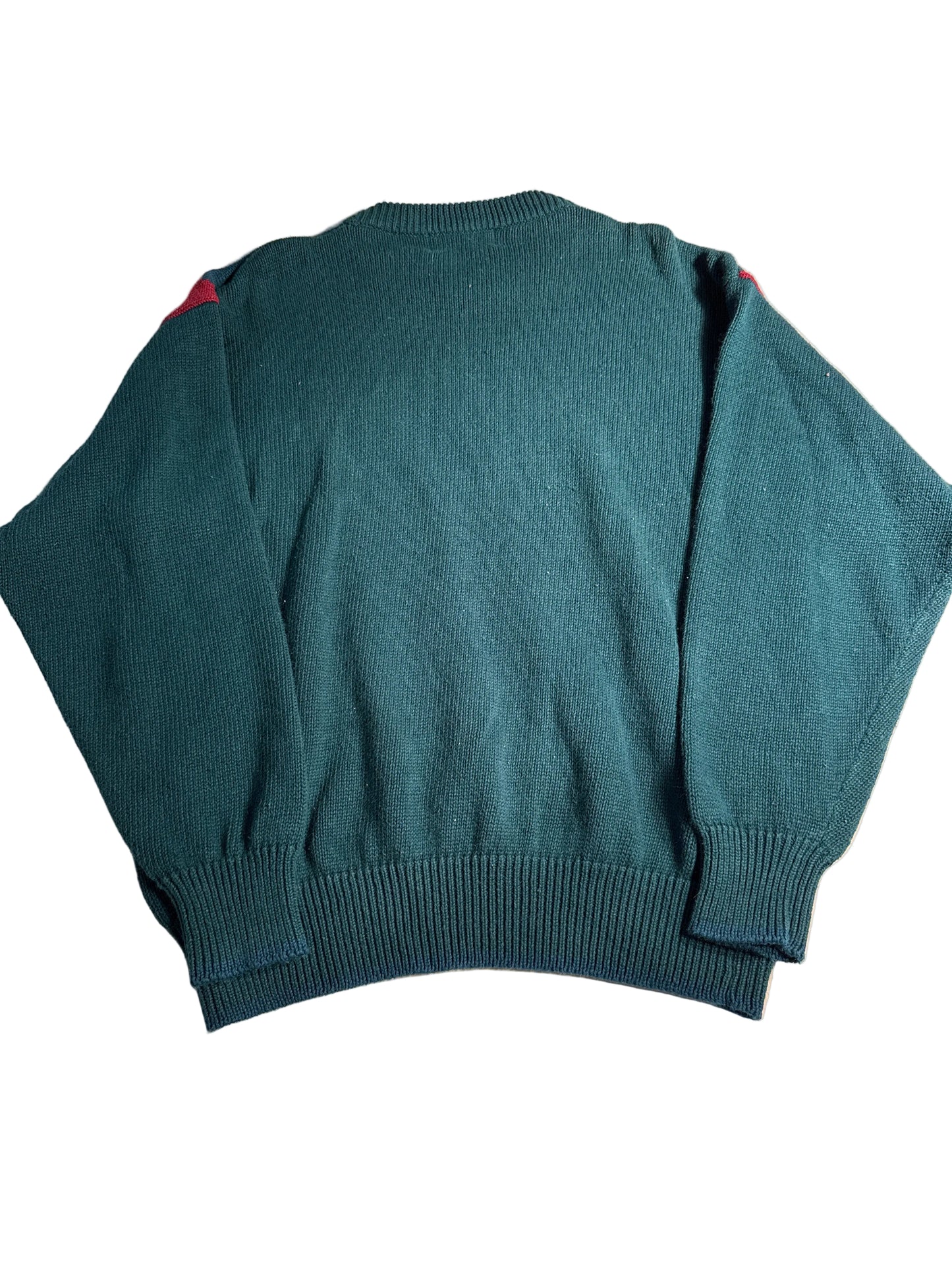 Vintage 90s Par Four Teal Argyle Golf Sweater