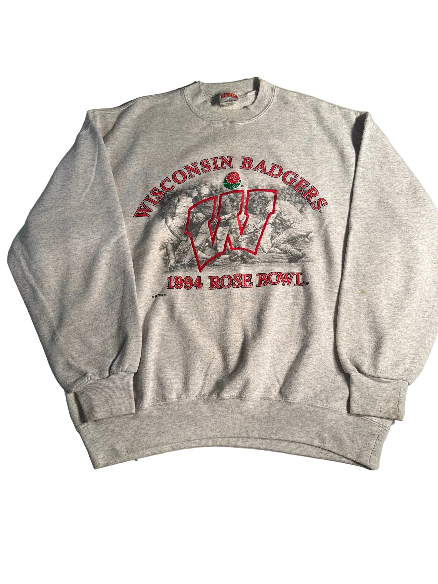 Vintage 1994 Wisconsin Badgers Rose Bowl Nutmeg Crewneck Sweatshirt