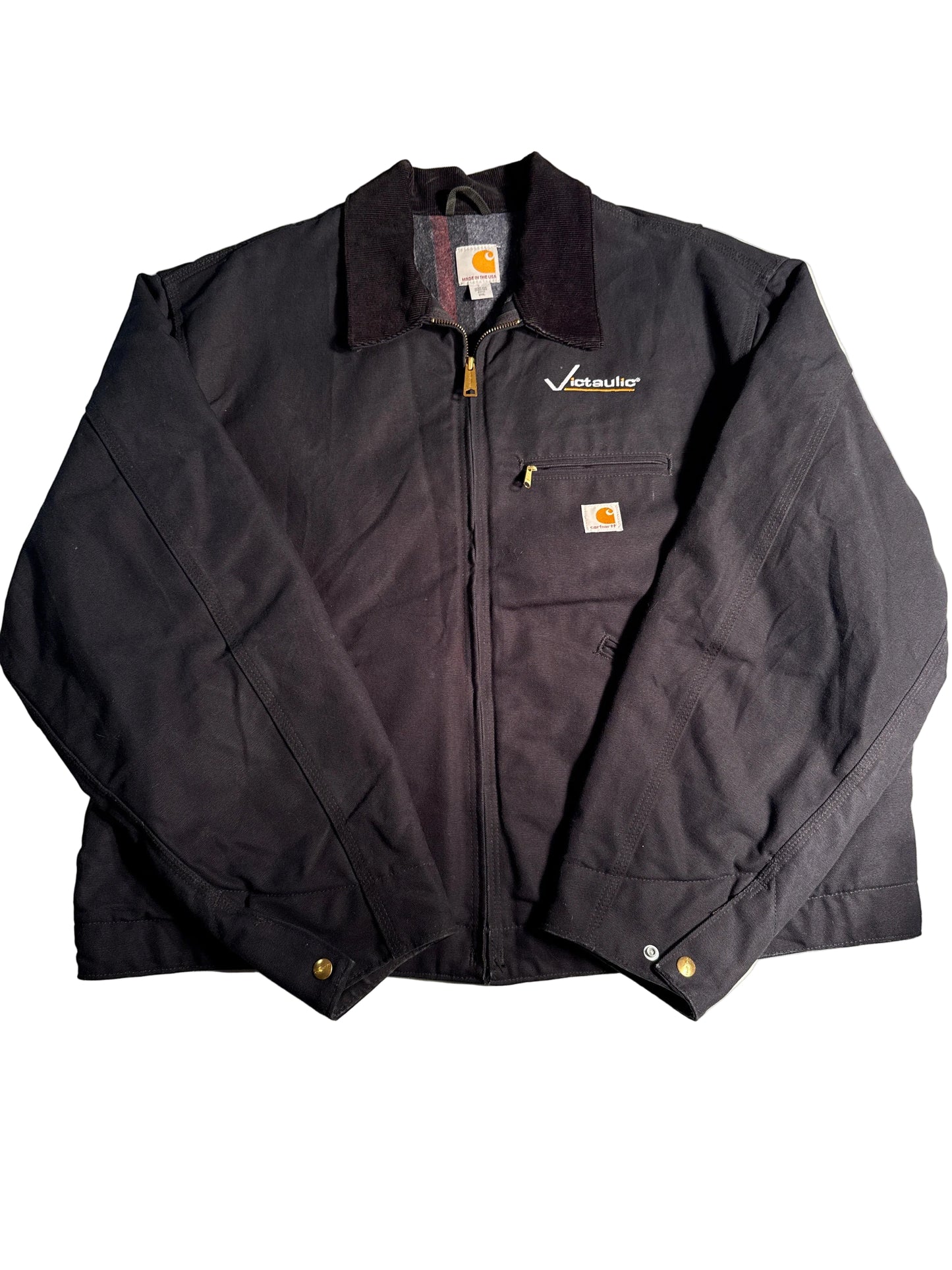 Vintage Carhartt Dark Navy Blanket-Lined Detroit Jacket J01 DNY / J001