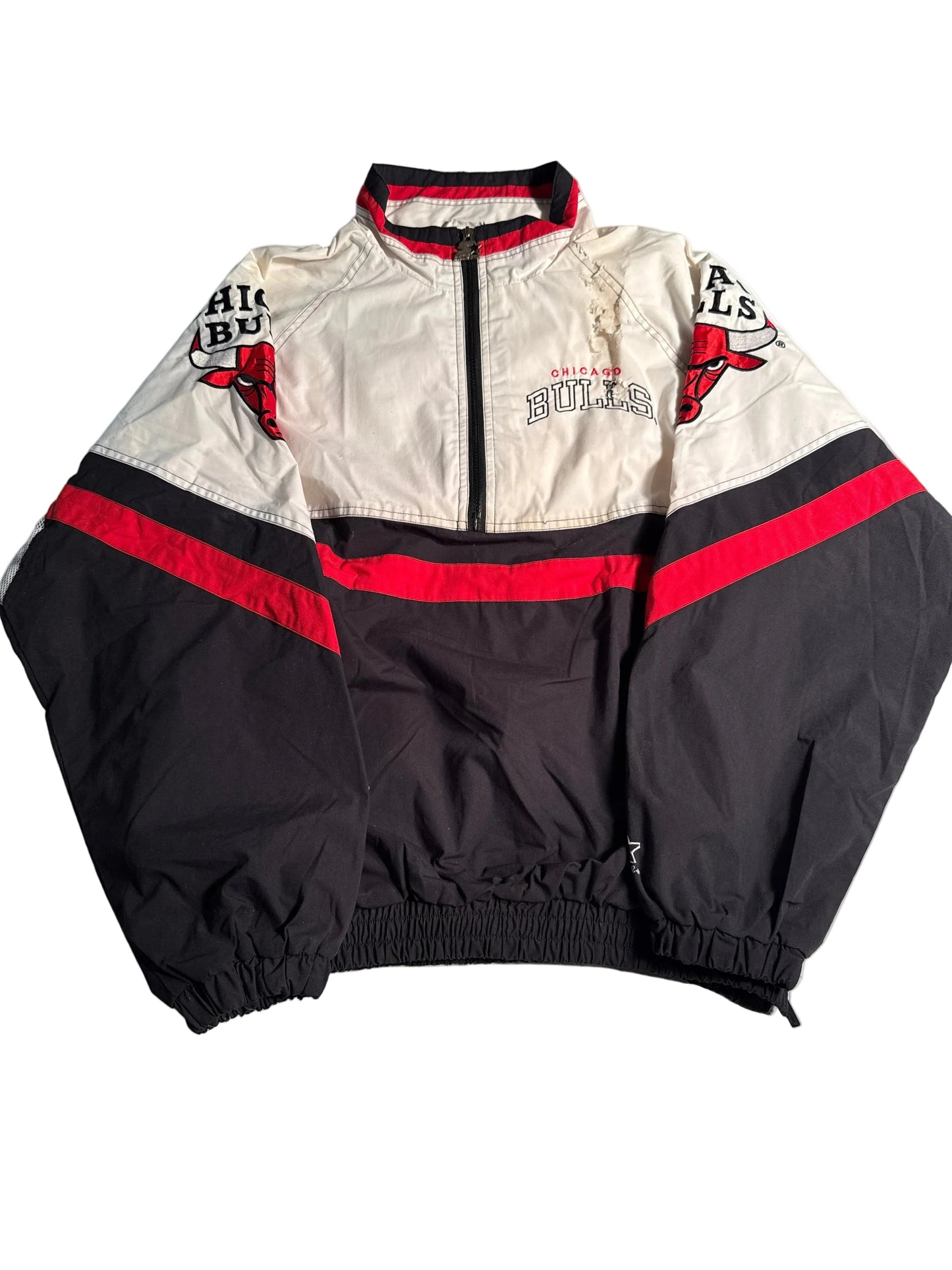 Vintage 90s Starter Chicago Bulls NBA Half-Zip Pullover Jacket XL