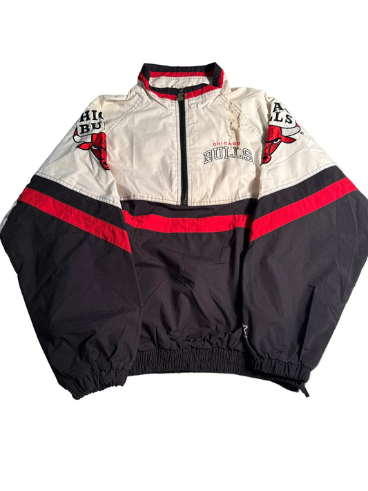 Vintage 90s Starter Chicago Bulls NBA Half-Zip Pullover Jacket XL
