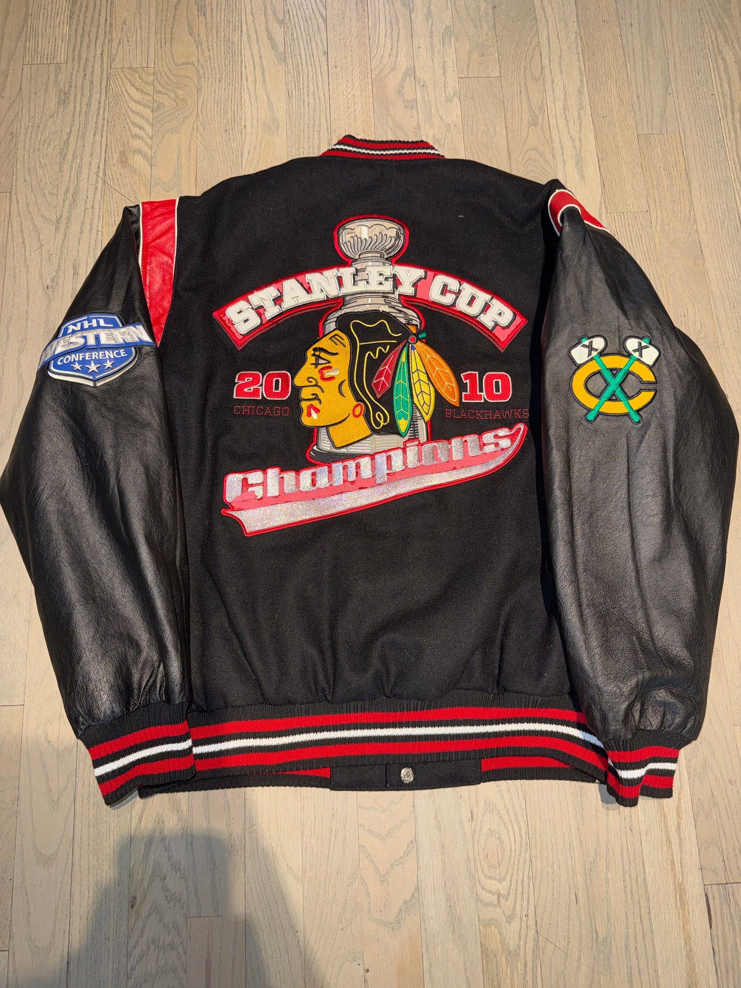 Jeff Hamilton Chicago Blackhawks 2010 Stanley Cup Champions Jacket