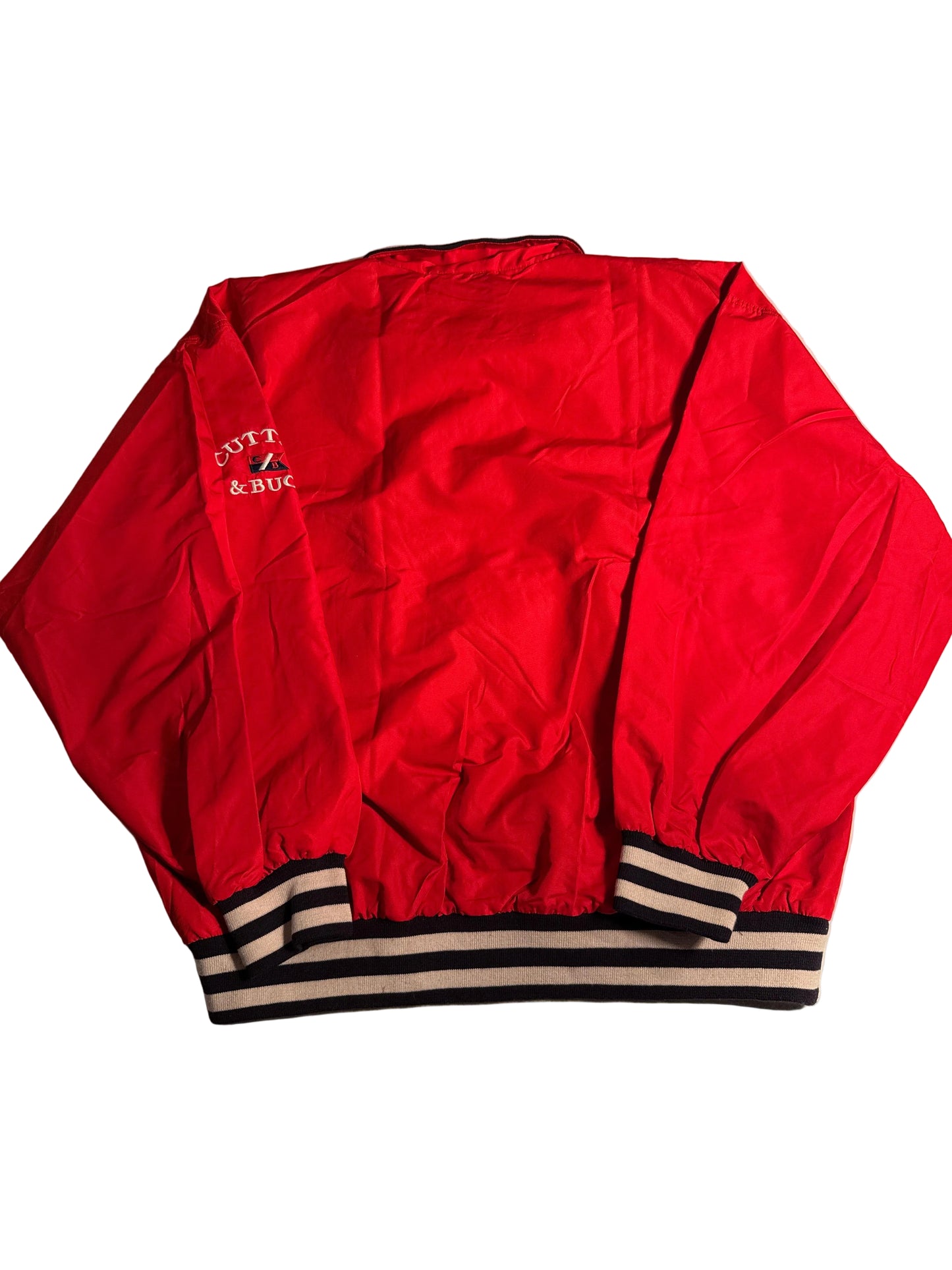 Vintage Cutter & Buck Red Quarter-Zip Pullover Windbreaker Jacket