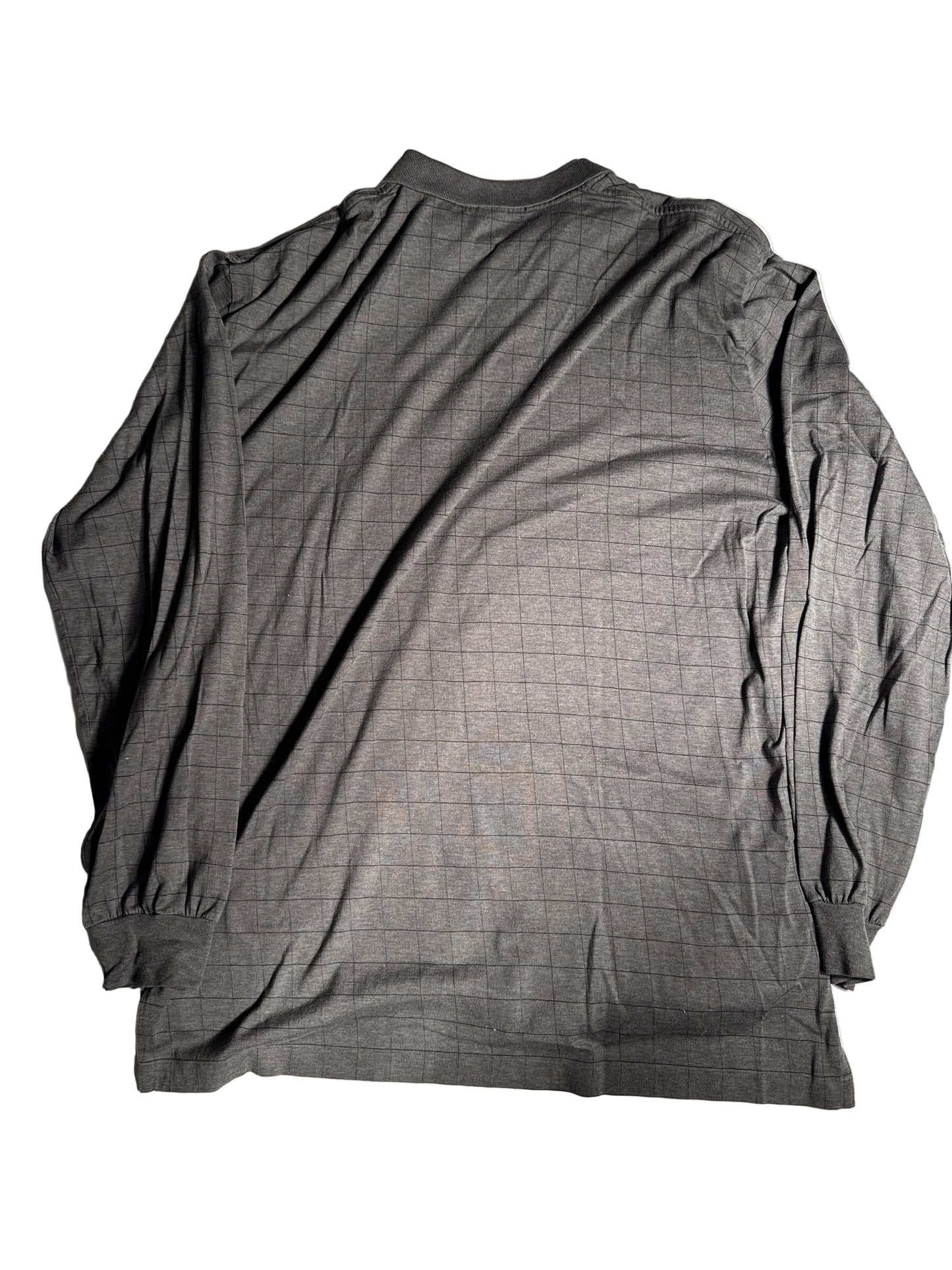 Polo Ralph Lauren Gray Windowpane Long Sleeve Polo