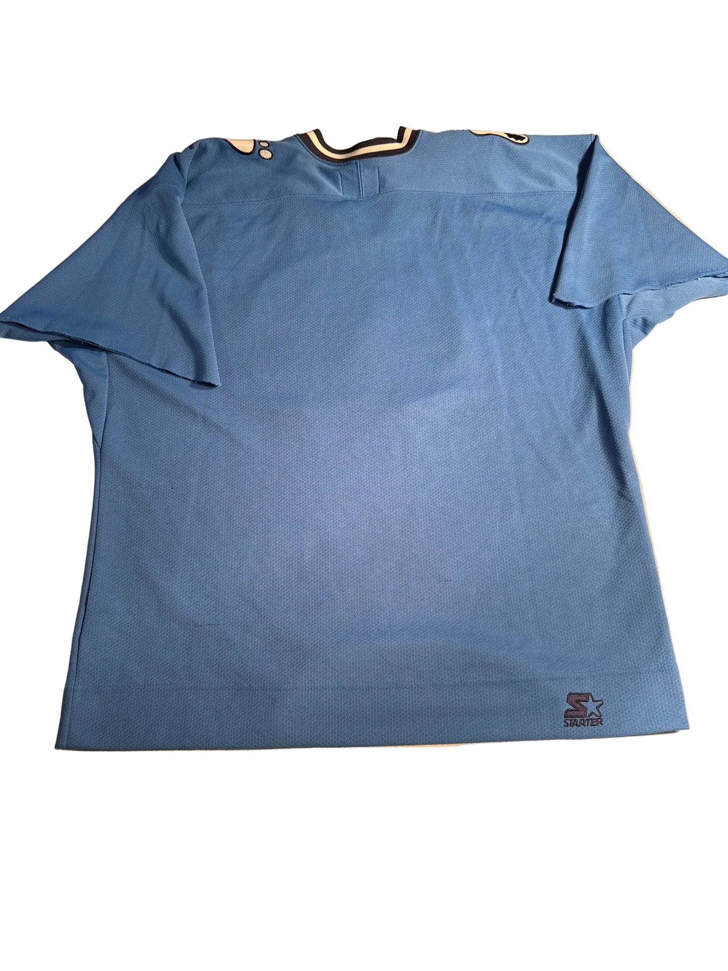 Vintage Starter 1990s UNC Carolina Tar Heels Heavy-Embroidered Jersey Shirt