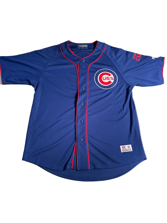 Chicago Cubs True Fan Blue Blank Baseball Jersey