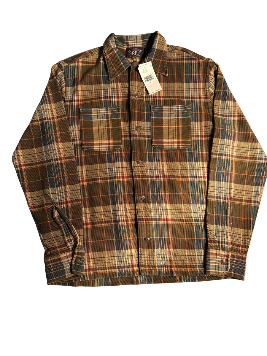RRL by Ralph Lauren Plaid-Print Corded Workshirt (NEW WITH TAG)