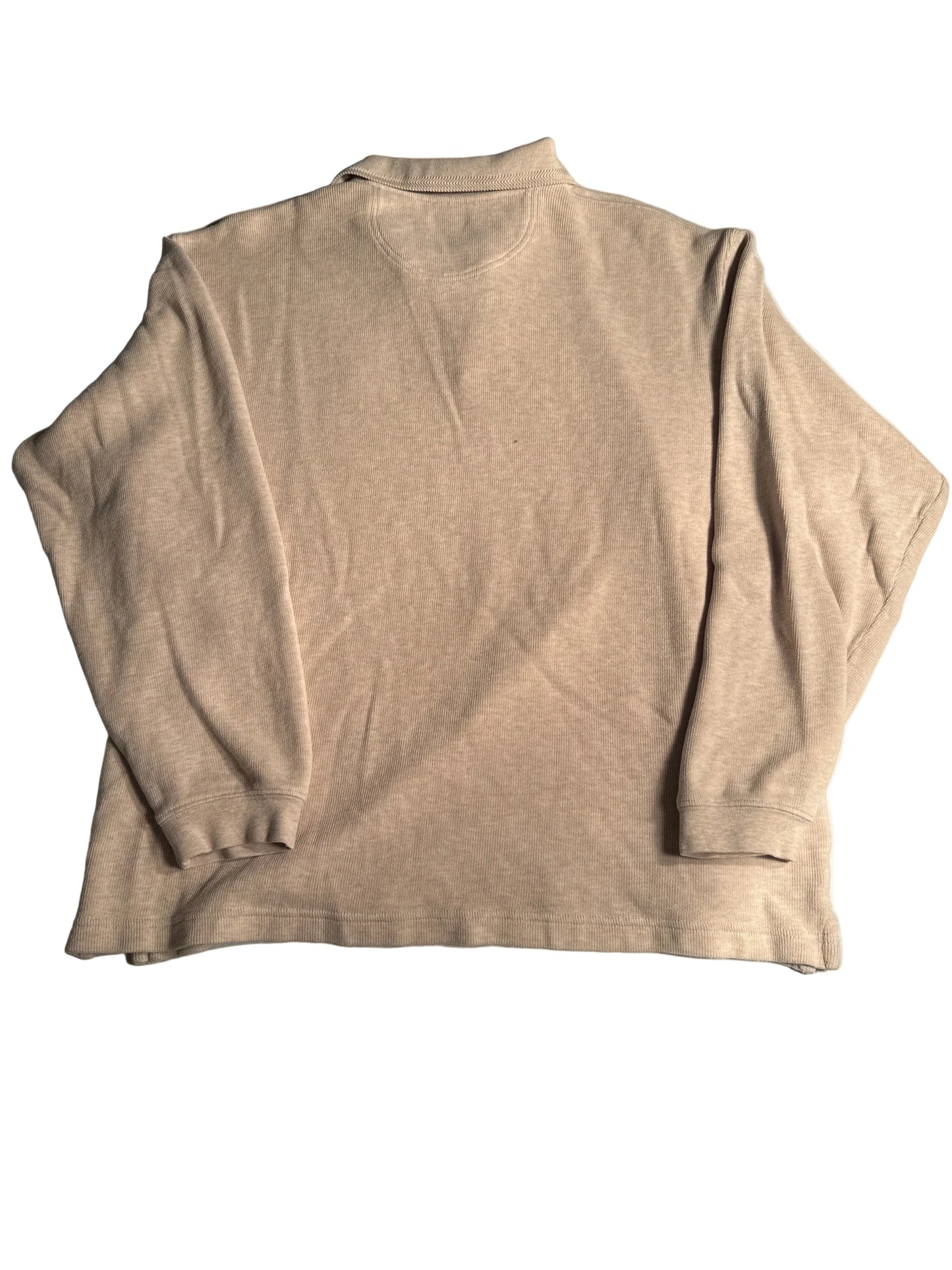 IZOD Cream Long Sleeve Knit Polo