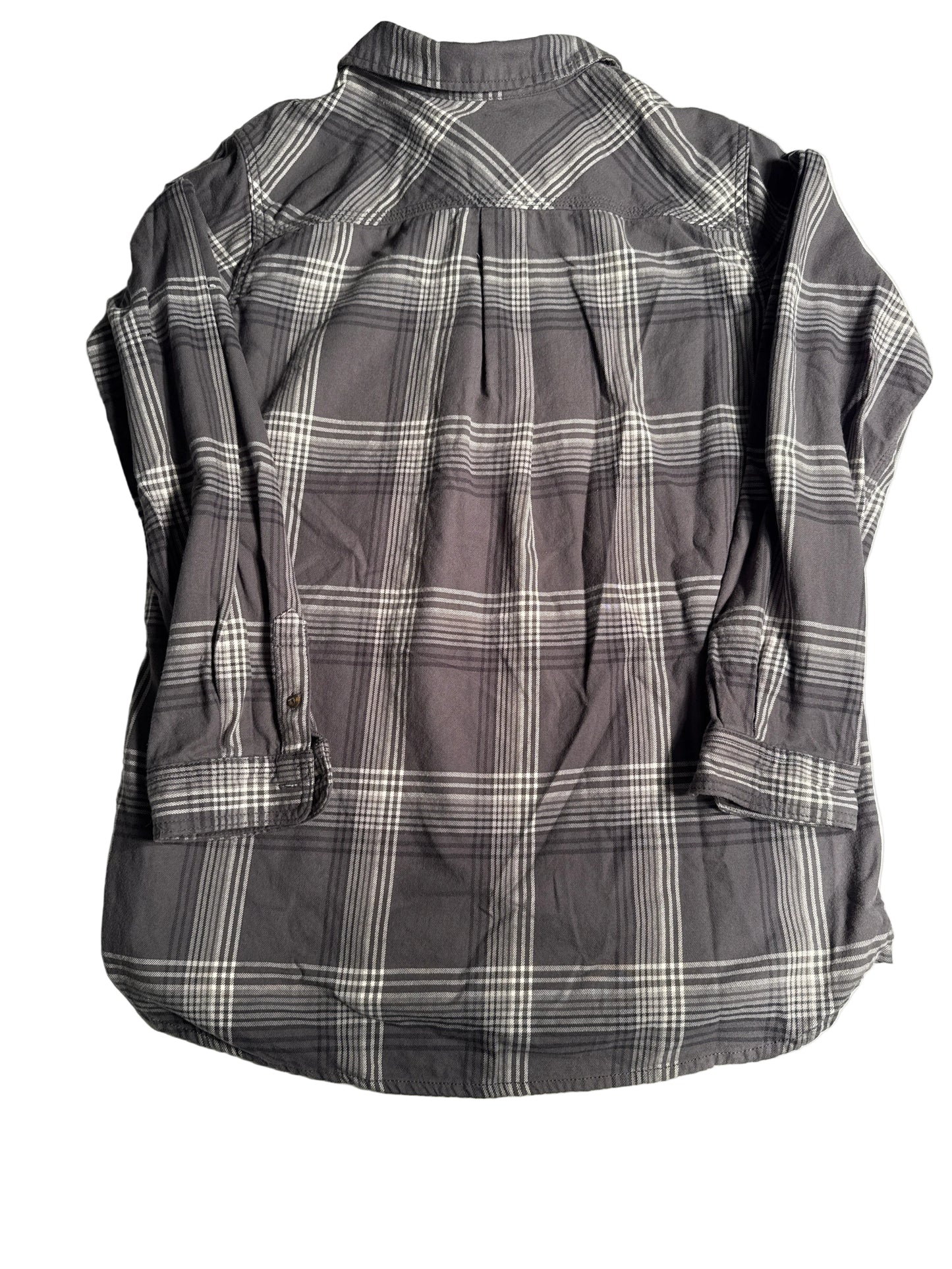 Carhartt Women’s Gray Plaid Long Sleeve Popover Shirt