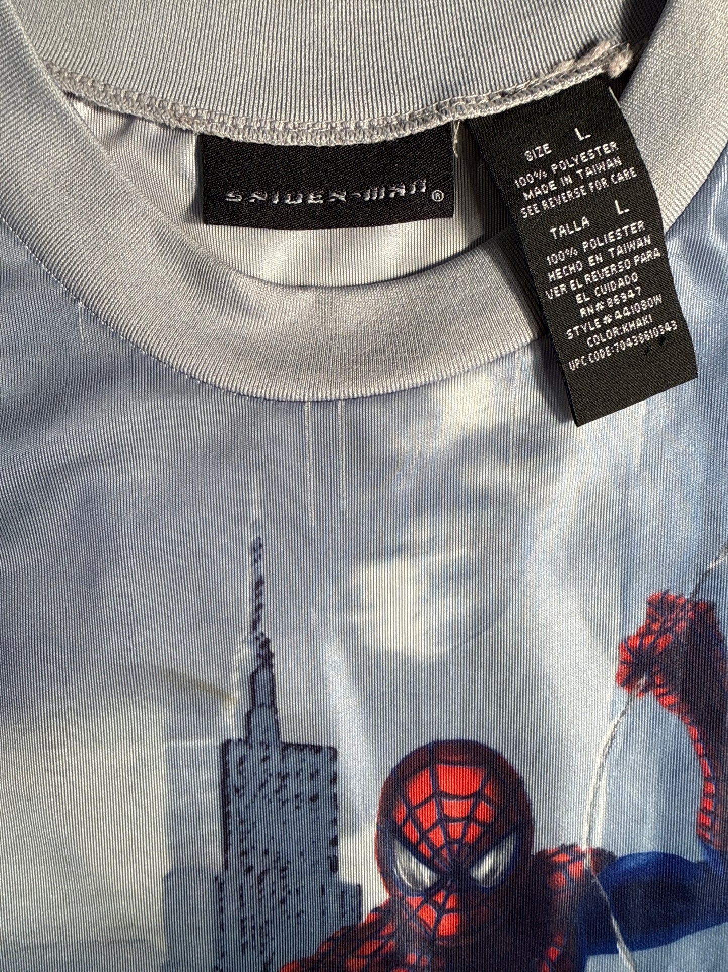 Y2K Spider-Man Cityscape All-Over Print Graphic Tee