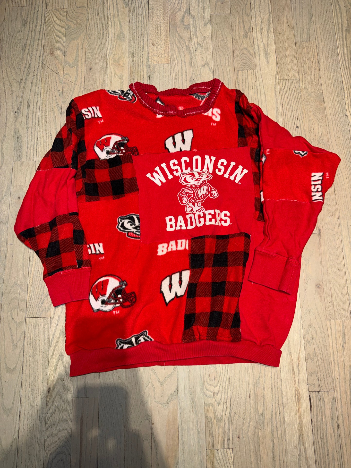 1 of 1 Wisconsin Badgers Hand Made Patch Crew